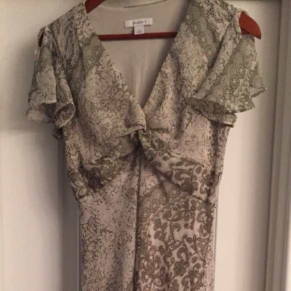 Dress Barn Dresses & Skirts - Dressbarn Green Paisley Floral Print Dress Size 6